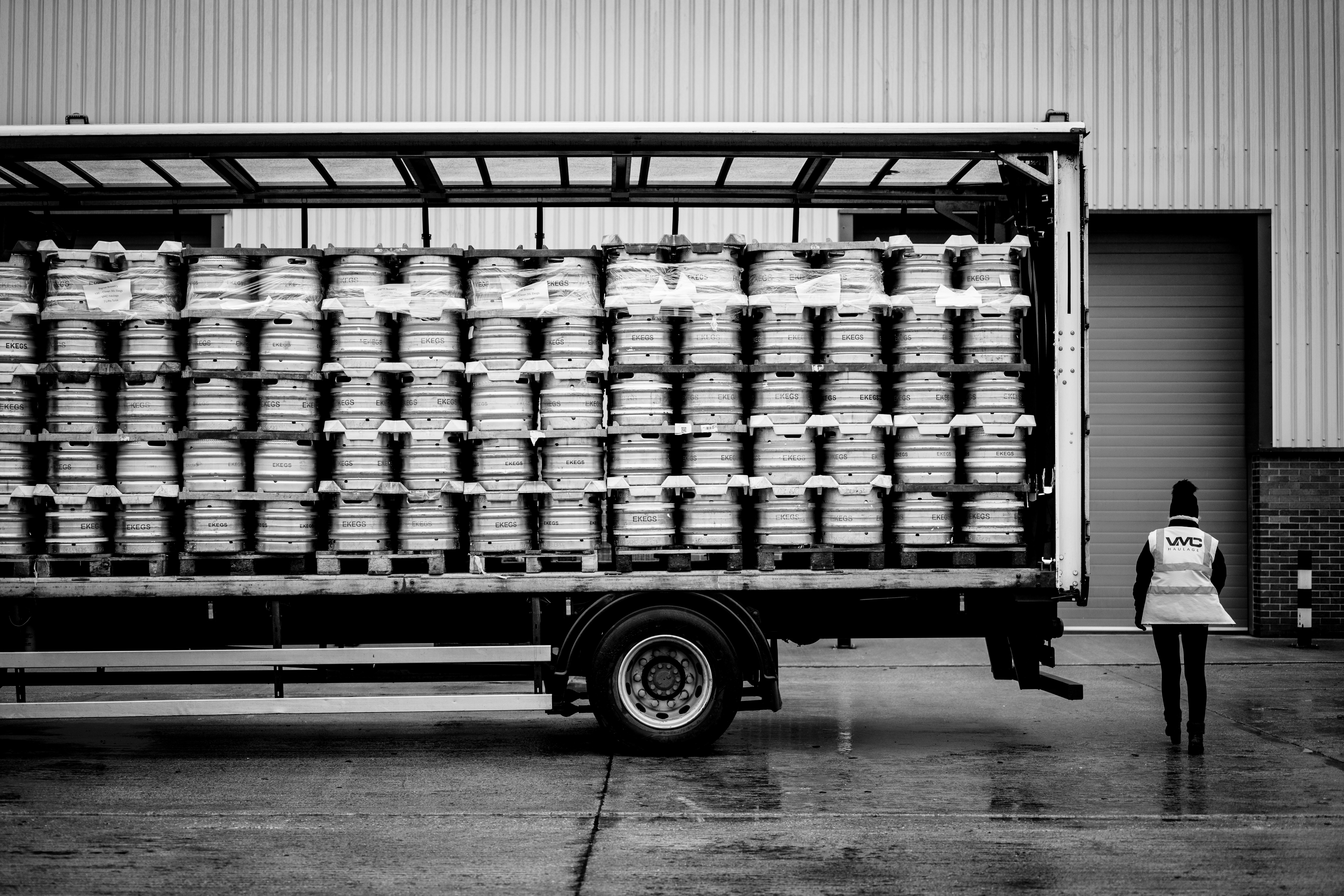 VMC van with cans